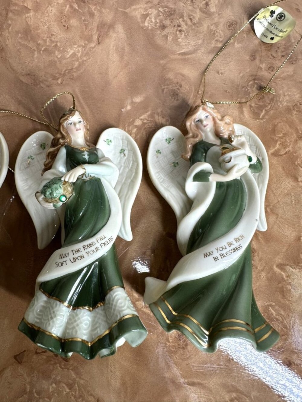 The Bradford Editions Heavenly Irish Blessings Angel Ornament Collection Set - Picture 3 of 7
